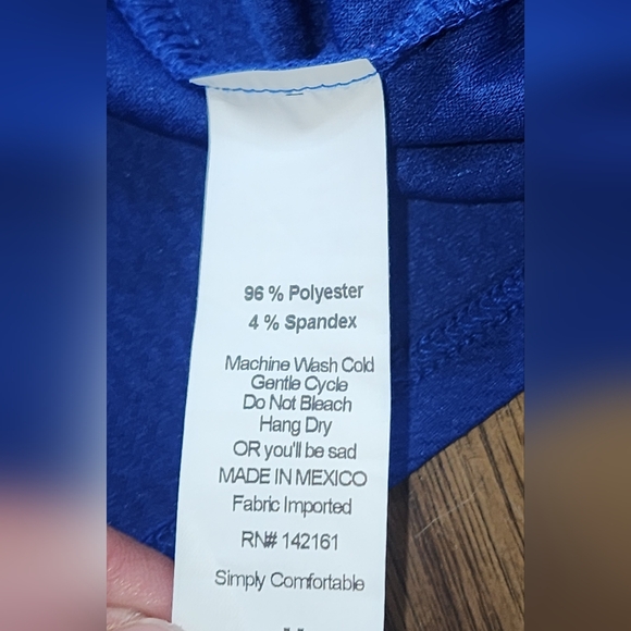 Lularoe Amelia Style Pocket Dress Sz Med Colorblock Stretch Fit Flare Pink Blue - Picture 9 of 12